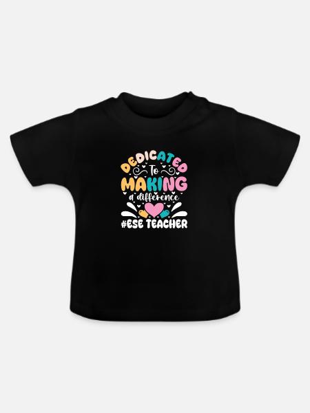 Geschenke für ESE-Lehrer - Baby Bio-T-Shirt mit Rundhals - Schwarz