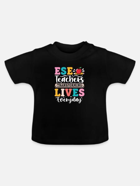 Geschenke für ESE-Lehrer - Baby Bio-T-Shirt mit Rundhals - Schwarz
