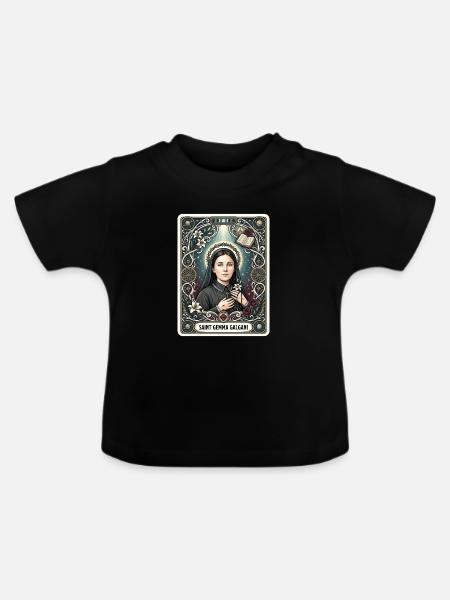 Tarotkarte der Heiligen Gemma Galgani - Baby Bio-T-Shirt mit Rundhals - Schwarz