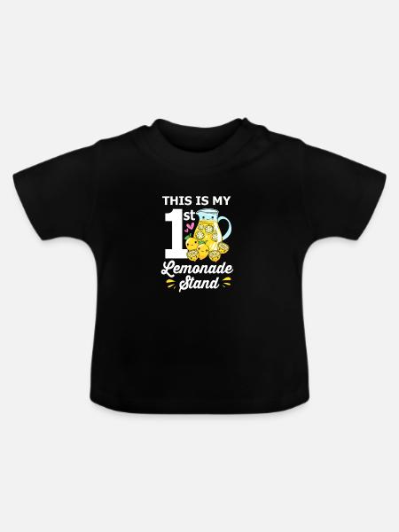 Limonade Limonadenstand Limo Zitrone - Baby Bio-T-Shirt mit Rundhals - Schwarz