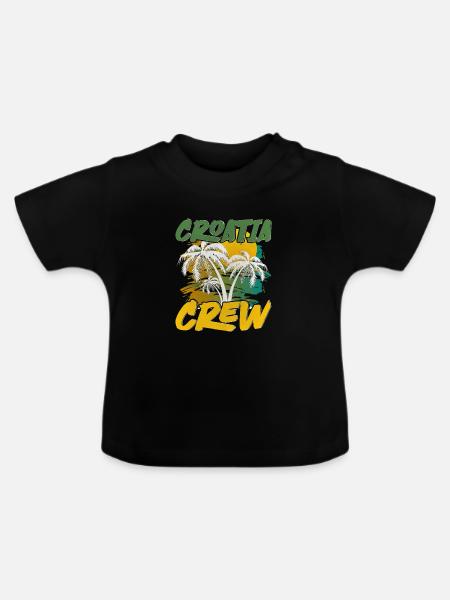 Croatia Crew - Baby Bio-T-Shirt mit Rundhals - Schwarz