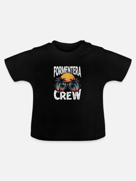 Formentera Crew - Baby Bio-T-Shirt mit Rundhals - Schwarz