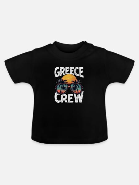 Greece Crew - Baby Bio-T-Shirt mit Rundhals - Schwarz