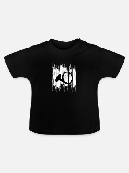 Waldhorn - Baby Bio-T-Shirt mit Rundhals - Schwarz