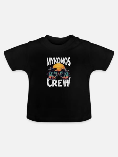 Mykonos Crew - Baby Bio-T-Shirt mit Rundhals - Schwarz