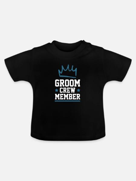 Groom Crew - Baby Bio-T-Shirt mit Rundhals - Schwarz