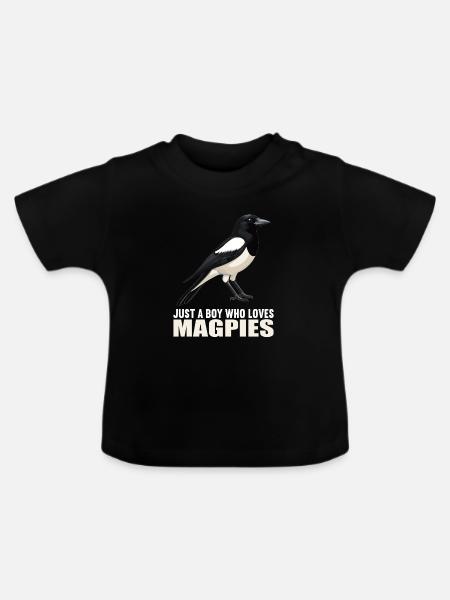 Elstern Elster - Baby Bio-T-Shirt mit Rundhals - Schwarz
