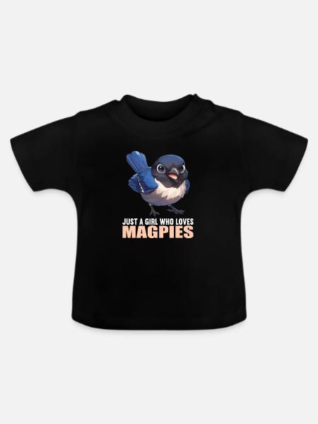 Elstern Elster - Baby Bio-T-Shirt mit Rundhals - Schwarz