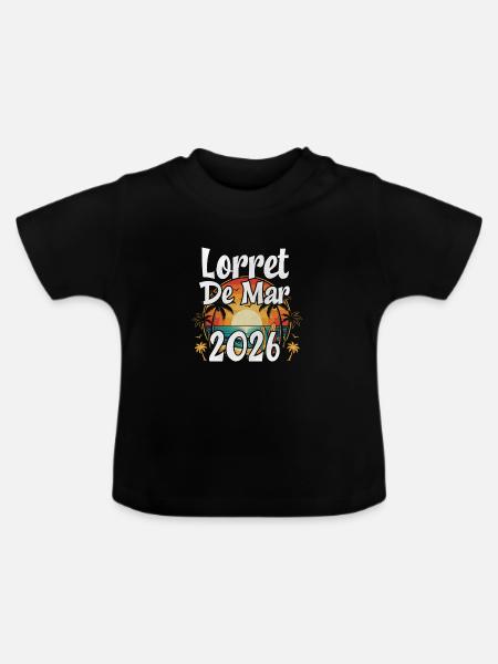 Lloret De Mar 2026 - Baby Bio-T-Shirt mit Rundhals - Schwarz