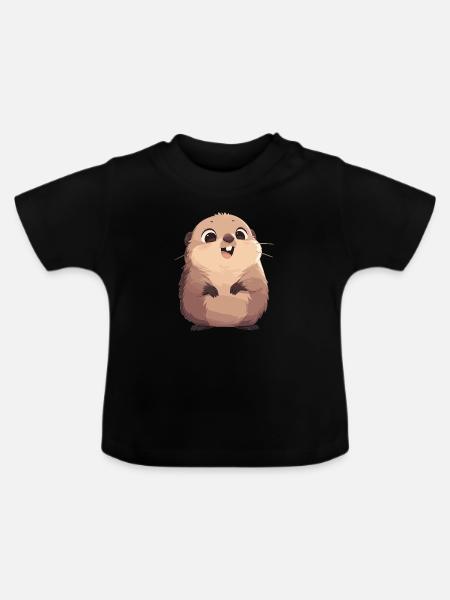 Murmeltiere Murmeltier - Baby Bio-T-Shirt mit Rundhals - Schwarz
