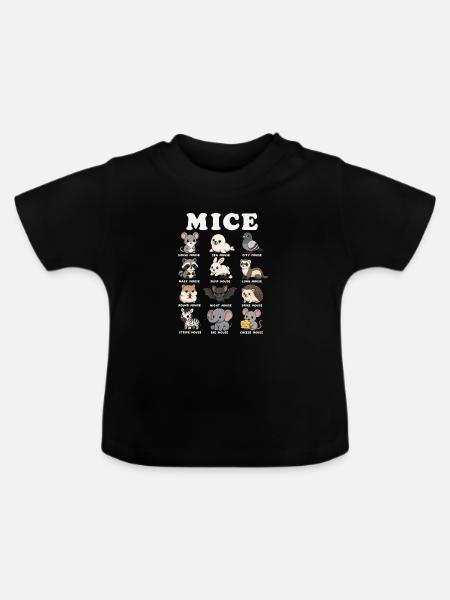 Mäuse Lustige Tierklassifikationsdiagramm Humor - Baby Bio-T-Shirt mit Rundhals - Schwarz
