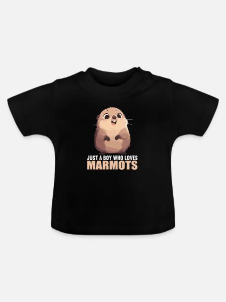 Murmeltiere Murmeltier - Baby Bio-T-Shirt mit Rundhals - Schwarz