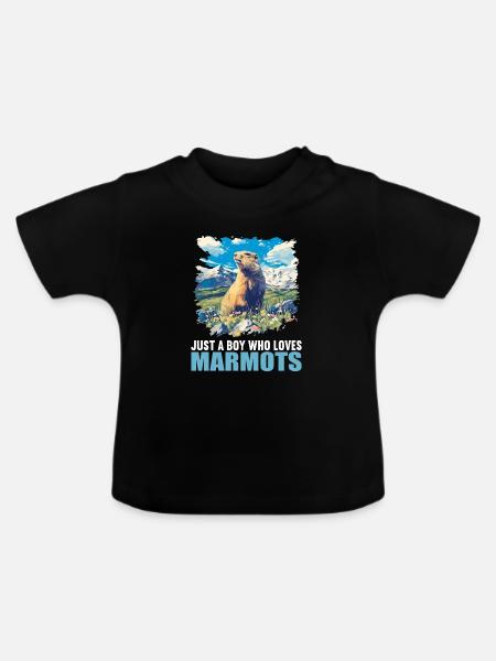 Murmeltiere Murmeltier - Baby Bio-T-Shirt mit Rundhals - Schwarz