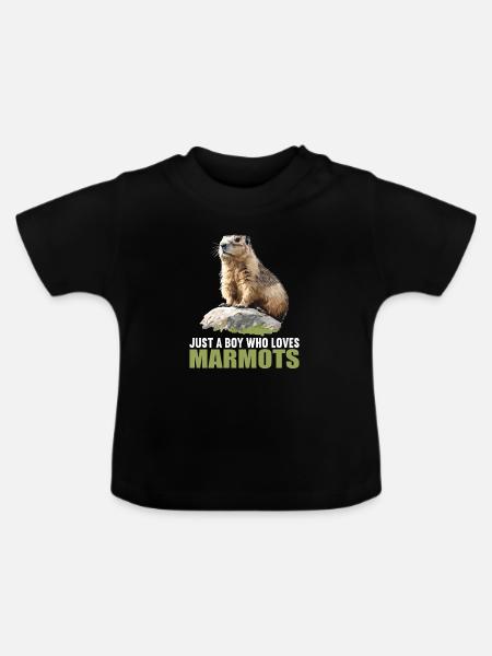Murmeltiere Murmeltier - Baby Bio-T-Shirt mit Rundhals - Schwarz