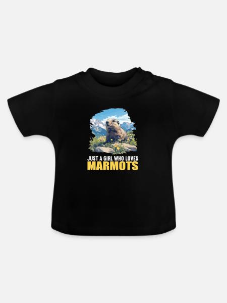 Murmeltiere Murmeltier - Baby Bio-T-Shirt mit Rundhals - Schwarz