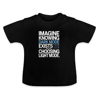 Le mode sombre existe Programmeur IT Nerd Coder Office - T-shirt bio col rond Bébé - noir - Devant