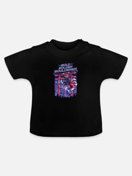 Bouldern Bold Bolder Boulderer - Baby Bio-T-Shirt mit Rundhals - Schwarz