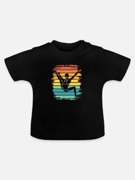 Boulderer Boulder Bouldern - Baby Bio-T-Shirt mit Rundhals - Schwarz