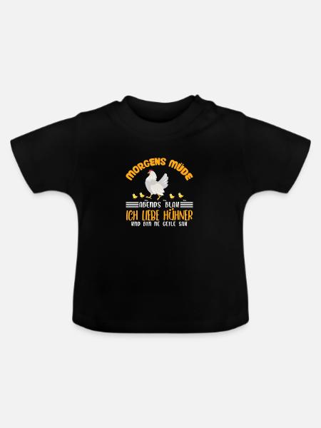Hühnerflüsterer Huhn Hühnerhalter Hühner - Baby Bio-T-Shirt mit Rundhals - Schwarz