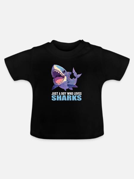 Haie Hai - Baby Bio-T-Shirt mit Rundhals - Schwarz