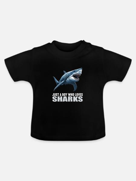 Haie Hai - Baby Bio-T-Shirt mit Rundhals - Schwarz