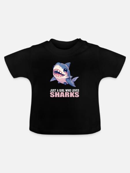 Haie Hai - Baby Bio-T-Shirt mit Rundhals - Schwarz