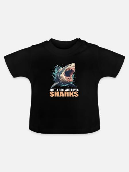 Haie Hai - Baby Bio-T-Shirt mit Rundhals - Schwarz