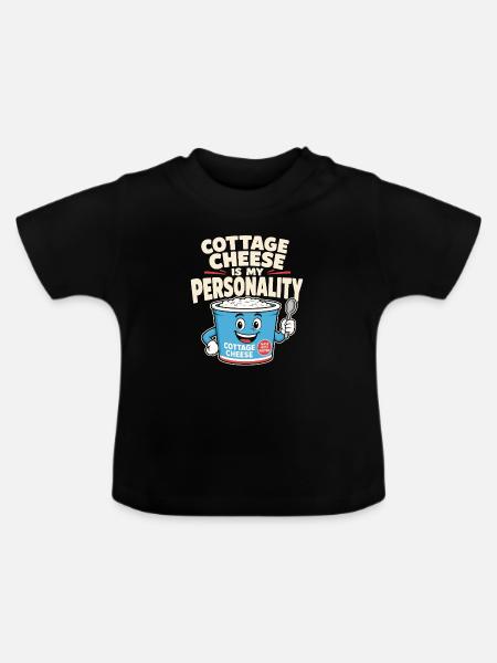 Proteinreiches Snack-geschenk Für Feinschmecker - Baby Bio-T-Shirt mit Rundhals - Schwarz