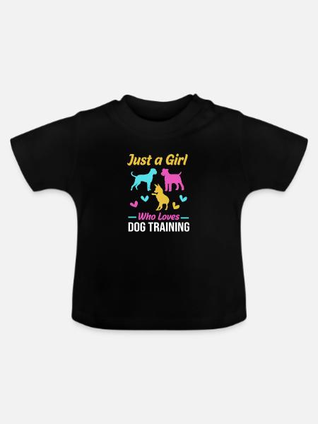 Hundetrainer - Baby Bio-T-Shirt mit Rundhals - Schwarz