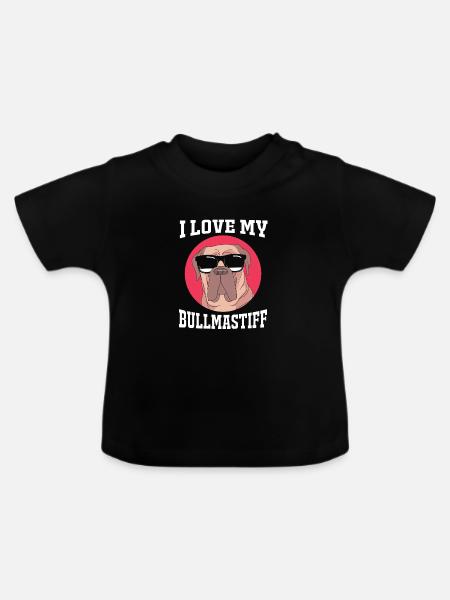 Bullmastiff - Baby Bio-T-Shirt mit Rundhals - Schwarz