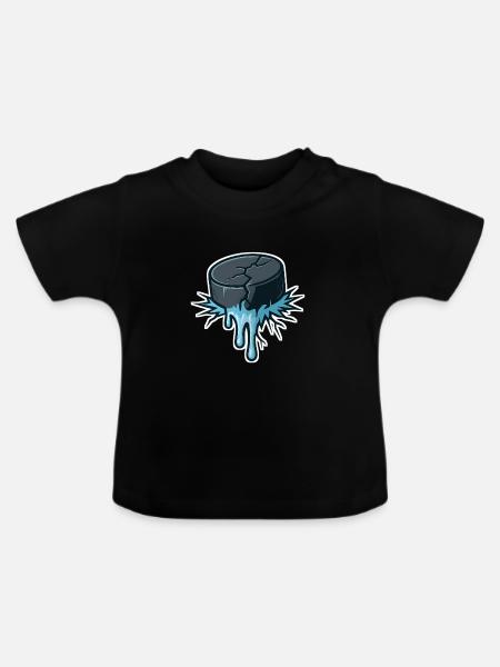 Großartige Hockey-Puck-Grafik - Baby Bio-T-Shirt mit Rundhals - Schwarz