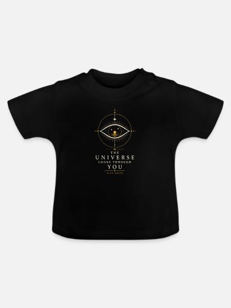 Kosmische Innere Vision - Baby Bio-T-Shirt mit Rundhals - Schwarz