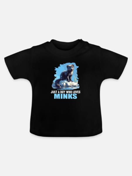 Nerze Nerz - Baby Bio-T-Shirt mit Rundhals - Schwarz
