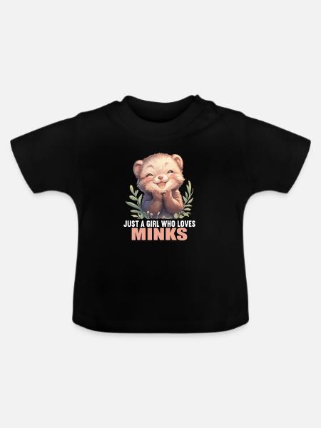 Nerze Nerz - Baby Bio-T-Shirt mit Rundhals - Schwarz