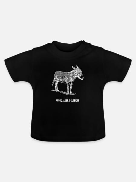 Ruhig. Aber deutlich. - Baby Bio-T-Shirt mit Rundhals - Schwarz