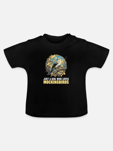 Spottdrosseln Spottdrossel - Baby Bio-T-Shirt mit Rundhals - Schwarz