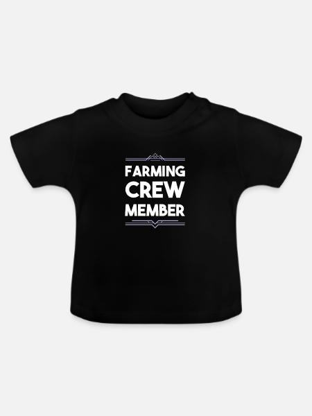 Farming Crew - Baby Bio-T-Shirt mit Rundhals - Schwarz