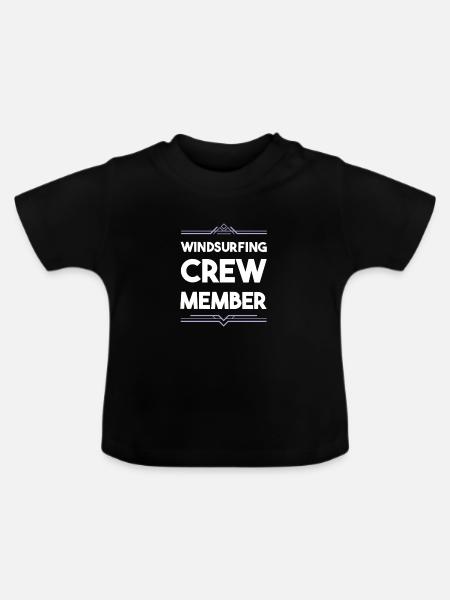 Windsurfing Crew - Baby Bio-T-Shirt mit Rundhals - Schwarz