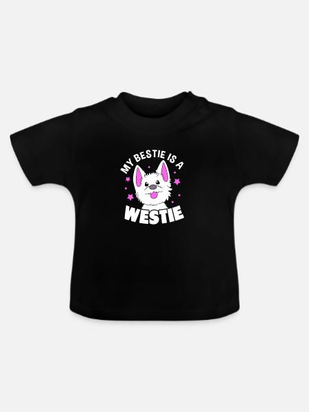 West Highland Terrier - Baby Bio-T-Shirt mit Rundhals - Schwarz