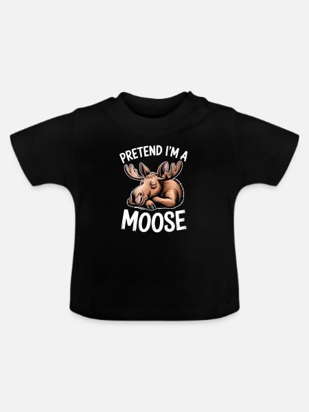 Elch Sprüche Elche Lustiges Elch Geschenk - Baby Bio-T-Shirt mit Rundhals - Schwarz