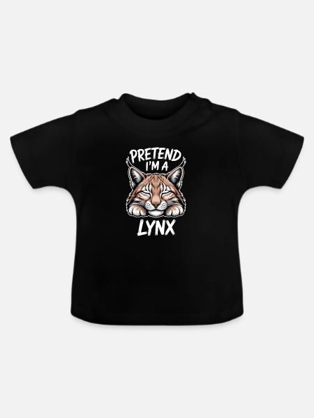 Luchs Sprüche Luchse Lustiges Luchs Geschenk - Baby Bio-T-Shirt mit Rundhals - Schwarz