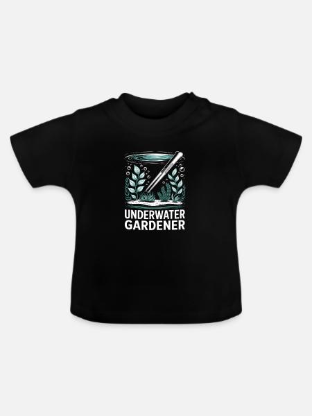 Underwater Gardener Aquascaping Traum - Baby Bio-T-Shirt mit Rundhals - Schwarz