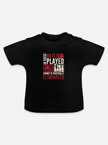 Schach Schachspieler Schachbrett - Baby Bio-T-Shirt mit Rundhals - Schwarz
