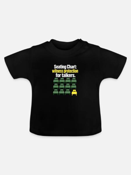Lustiger Lehrersitzplan Zeugenschutzwitz - Baby Bio-T-Shirt mit Rundhals - Schwarz