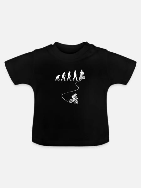 Fahrrad Evolution - Baby Bio-T-Shirt mit Rundhals - Schwarz