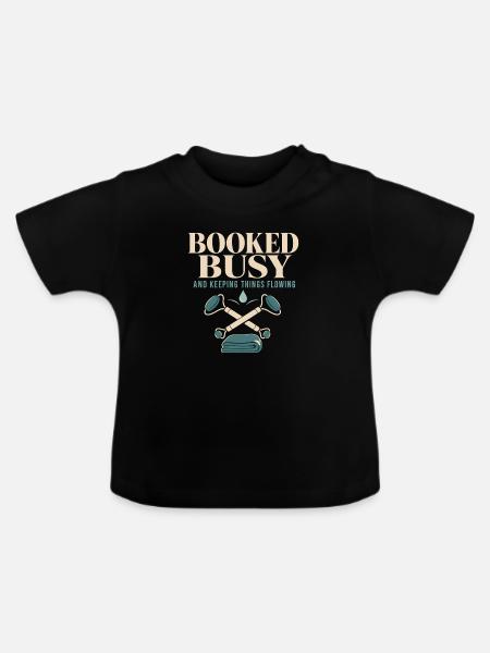 Lymphsystem Lymphdrainage Wellness Geschenk - Baby Bio-T-Shirt mit Rundhals - Schwarz