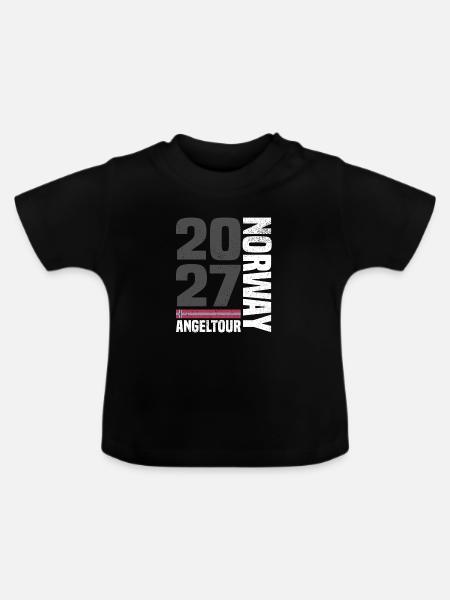 Norway Angeltour 2027 - Baby Bio-T-Shirt mit Rundhals - Schwarz