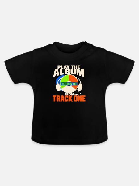 Cd-sammler Kompaktplatte Physisches Medium - Baby Bio-T-Shirt mit Rundhals - Schwarz