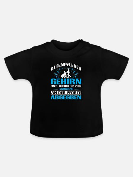 Altenpflege Pfleger Pflegepersonal Pflegekraft - Baby Bio-T-Shirt mit Rundhals - Schwarz