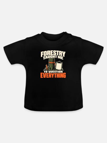 Forstwirtschaft Förster Forstmanagement - Baby Bio-T-Shirt mit Rundhals - Schwarz